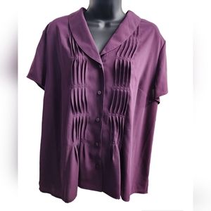NWT Croft & Barrow XL Dark Purple Button down Dress Shirt
